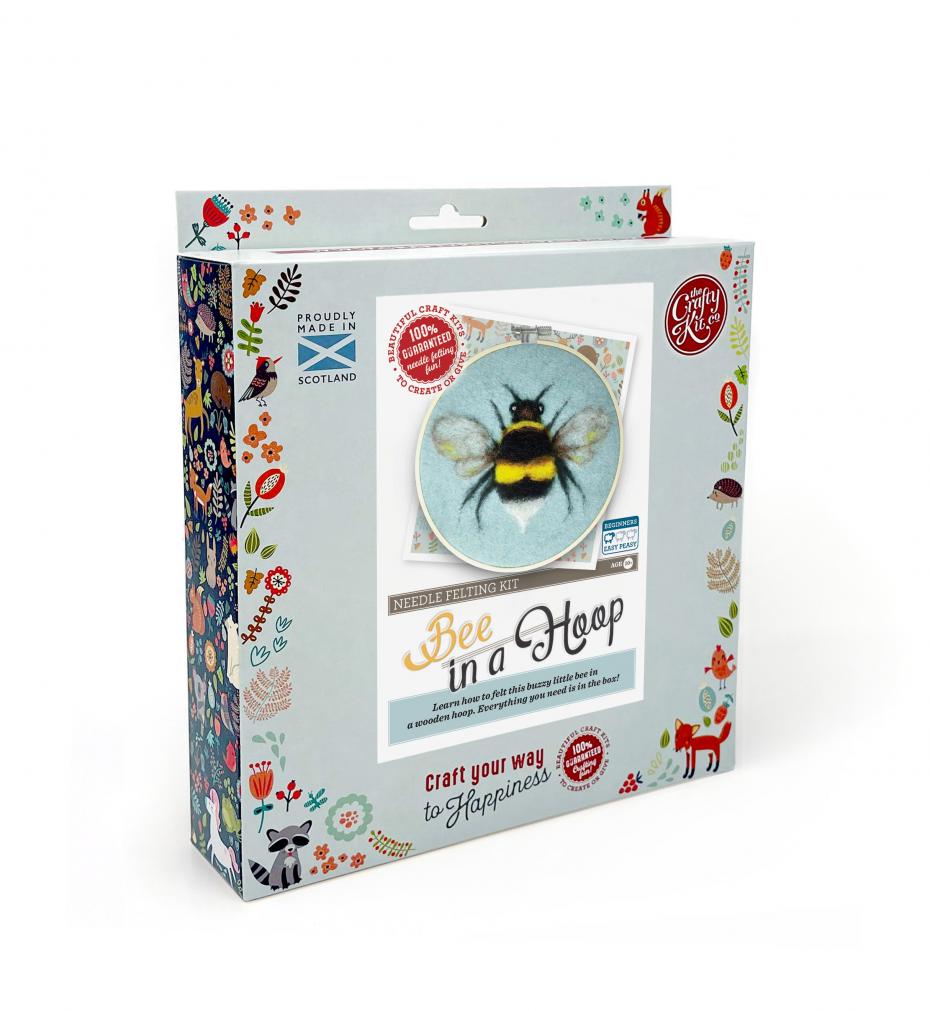 The Crafty Kit Company Bee in a Hoop box